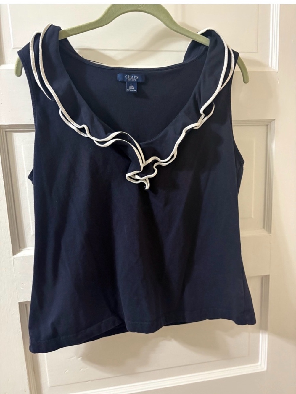 Three Sleeveless Blouses - Anne Klein (L), Calvin Klein (L), and Chaps (XL)